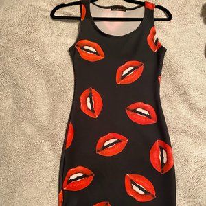 Lips Bodycon Dress